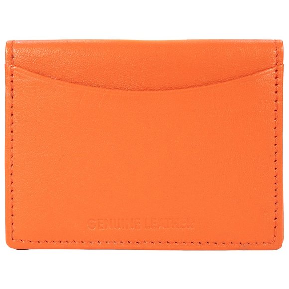 Men Genuine Leather Credit Card Case, ID Window Slim ID Holder - Picture 6 of 8